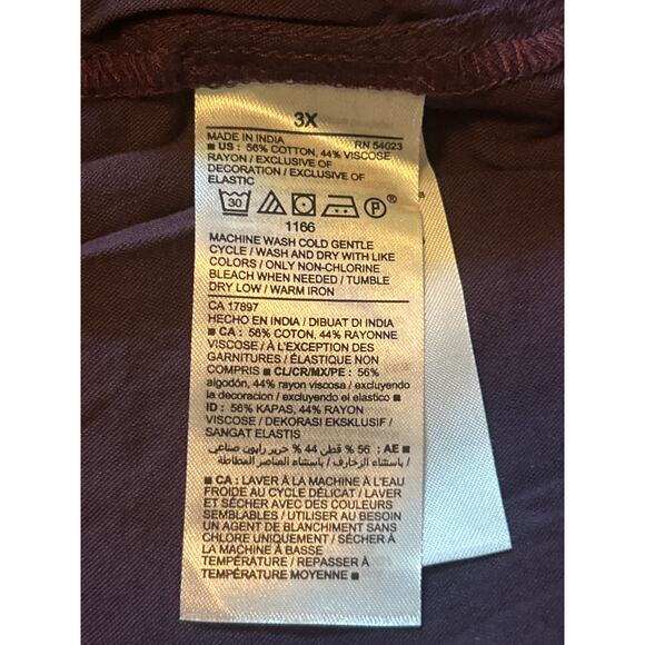 NWT Old Navy Plus Size Purple Dress Tiered Smocking Elastic at Sleeves Size 3X - Picture 5 of 6